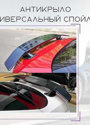 Антикрило універсальний спойлер для кришки багажника чорний глянець