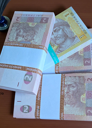 Корінець  2 гривні 2018 р  100 шт