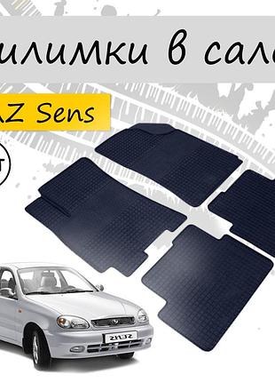 Автомобильные коврики zaz sens заз сенс 2000-2018 коврики в салон резиновые 4шт комплект