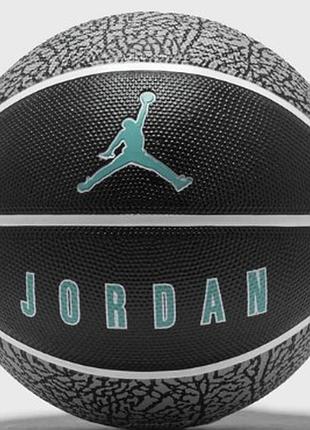 Мяч баскетбольный nike jordan playground 2.0 8p deflated black/white/white/clear jade size 5