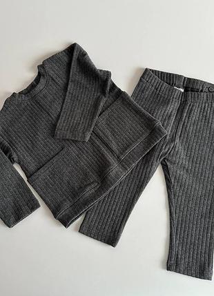 Комплект бавовняний у рубчик h&m