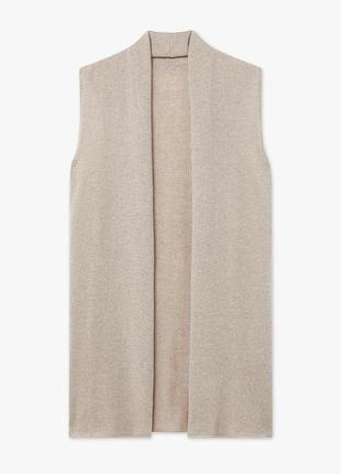Подовжений трикотажний жилет atmosphere бежевого кольору