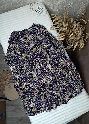 Весеннее цветочное платье из вискозы от ms 7-8 лет (122-128)