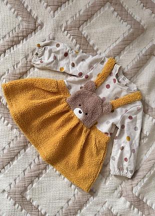 Сукня mayoral 6 місяців 70 см з ведмедиком