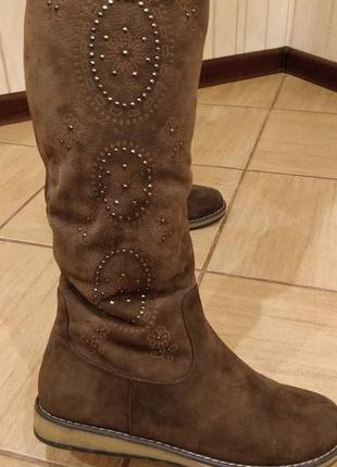 Сапоги с натуральной кожи