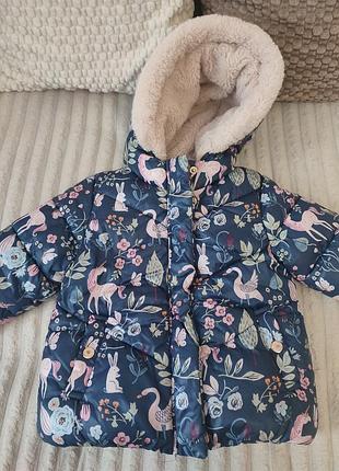 Детская зимняя куртка 
длина 39 см
полу обхват груди 34 см
длина рукава от плеча 28 см