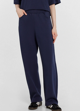 Штани жіночі сині з підчесом s-m