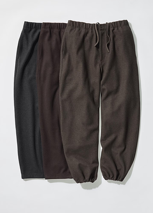 Унисекс теплые спортивные штаны широкий крой uniqlo u