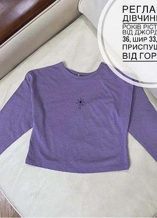 Реглан, лонгслів , кофта тонка на дівчинку 5-6 років ріст 110-116 на дівчинку