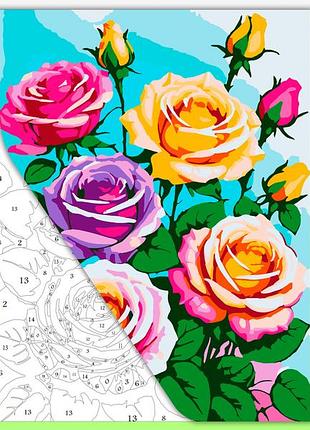 Раскраска для детей и взрослых антистресс "красочные розы"