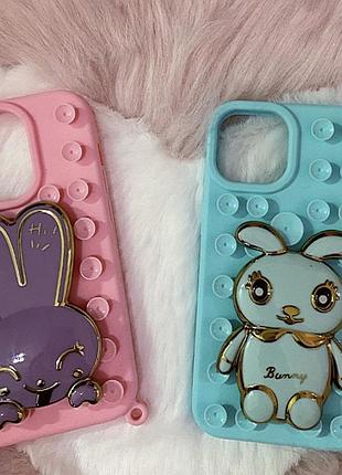 Попсокет держатель на телефон аксессуар чехол зайчик кролик bubby