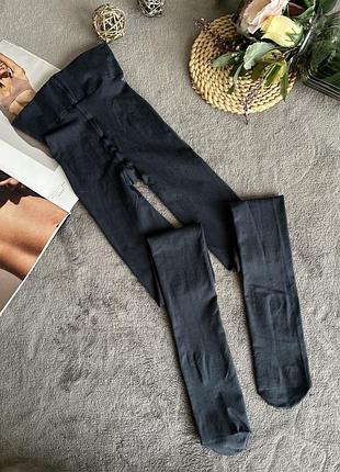 Брендові фірмові колготки оригінал темно синій колір navy  66 den ден velvet de luxe