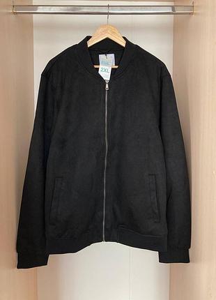 ⚡️ чорний замшевий чоловічий бомбер | primark