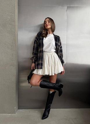 Спідниця жіноча софт / спідниця жіноча є обмін колір білий та чорний / спідниця весняна