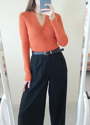 Шерстяной трикотажный кардиган cos