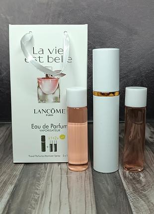 Парфуми жіночі lаncome la vie est belle (ланком ла ві ест бель) 3*15 мл.