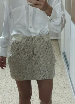 Maje  коротка спідниця  з шовку