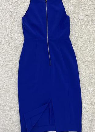 Насичена синя сукня h&m 5