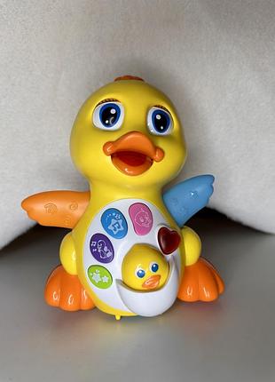 💛 музична розвиваюча іграшка “жовте каченя” від hola toys (huile)