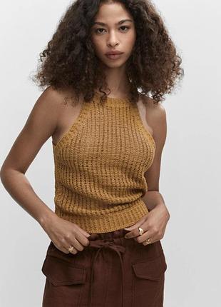 Вязана майка топ mango