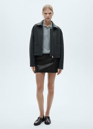 Міні-спідниця зі штучної шкіри mango‼️ знижка