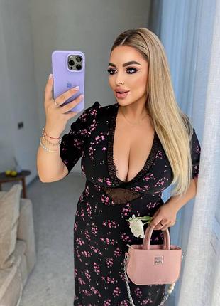 Платье миди в принт 2