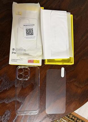 Набір чохол для iphone 15 pro max +скло