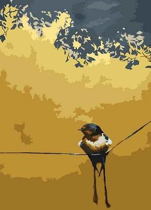 Набір для розпису по номерах ластівка восени 40х50см sy6031 тм strateg