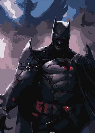 Набір для розпису по номерах силует бетмена 40х50см dy166 тм strateg