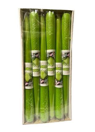 Свеча стожек арома 26см яблоко 18шт/уп тм bispol