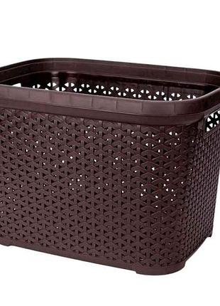 Корзина без крышки с рамкой 30л 330 x 440 x 300мм коричневый тм diomedea