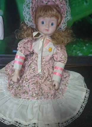 Фарфоровая винтажная кукла из германии.8 фото