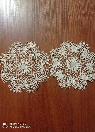 Серветки ажурні дуже ніжні 15*15см набір 2шт