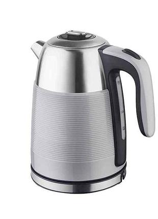 Электрочайник 1850-2200вт 1,7л mr-051-grey металл (диск.) тм maestro