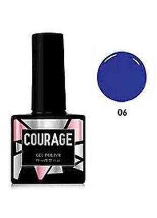 Гель-лак 10мл для нігтів №006 темно-синій тм courage