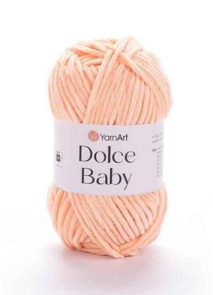 Пряжа dolce baby персиковый 100% микрополиэстр 85м 50г 5шт/уп 773 тм yarnart