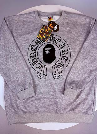 Свитшот chrome hearts x варе logo 2