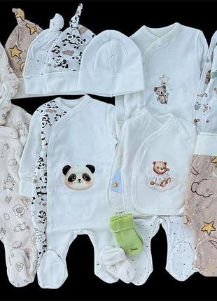 Гарний набір одягу для новонароджених , якісний одяг для немовлят, зима, весна, зріст 56 см, бавовна