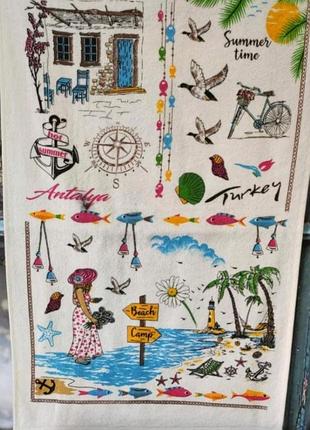 Упаковка махровых полотенец для кухни 12 штук, турция