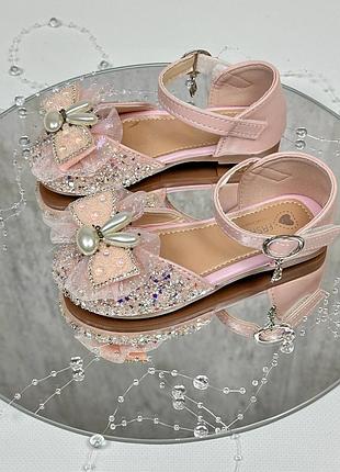 Детские нарядные туфли, блестящие туфли 5