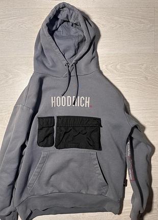 Hoodrich azure v2 худі сіро-чорне, розмір m, оригінал || готовий знизити ціну!