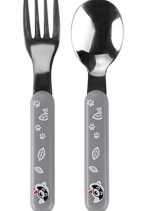 Ложка та виделка з нержавіючої сталі, тм "babyono"