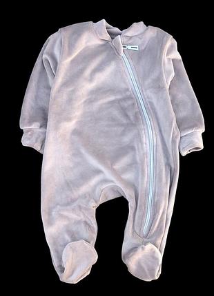 Комбінезон (ромпер) "трек", велюр на плюші тм "sm"