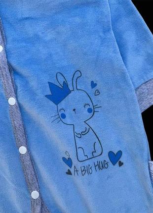 Ромпер "зайченя", велюр тм "sm" 2