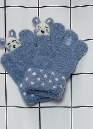 Рукавички (перчатки) "пальчик", вовна (1-2 роки та 3-4 роки)
