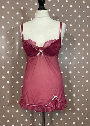 Жіночий яскраво рожевий пеньюар ann summers