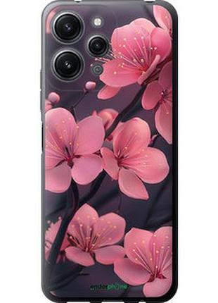 Чохол на xiaomi redmi 12 пурпурова сакура "6075u-3114-7673"