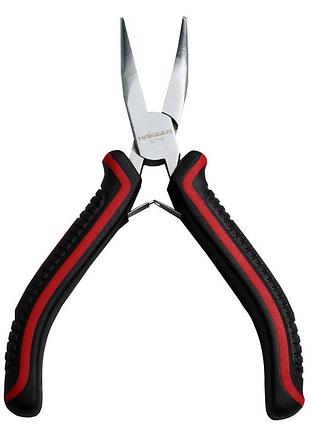 (41162) міні плоскогубці вигнуті 127мм cr-v pearl-nickel haisser