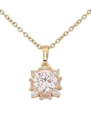 Пiдвiска на ланцюжку позолота 14k кристальний блиск 43-53смх1.5мм (311526) тм xuping