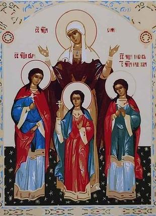 Набор для росписи по номерам софия и вера, надежда и любовь 40х50см sy6699 тм strateg